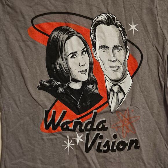 XL Juniors Marvel Wanda Vision short sleeve tshirt grey Hot Topic - Picture 2 of 4